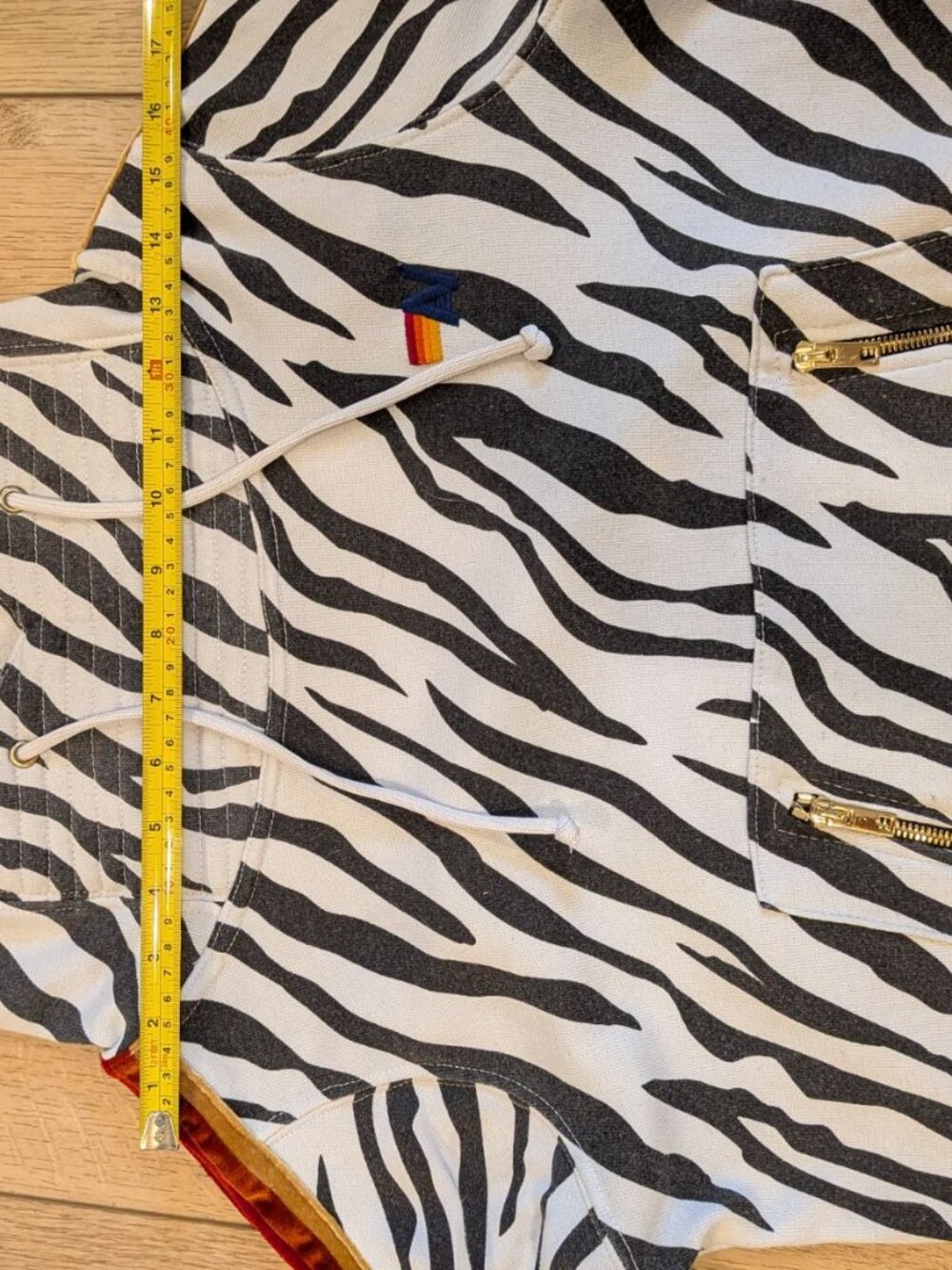 Aviator Nation Ninja Zebra pullover hoodie size XS - Picture 10 of 12